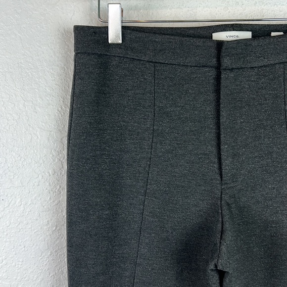 Vince Crop Stretch Knit Trousers in Charcoal Gray 10 - Picture 3 of 7